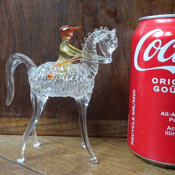 Vintage glass horse and jockey - Picture 2 of 15
